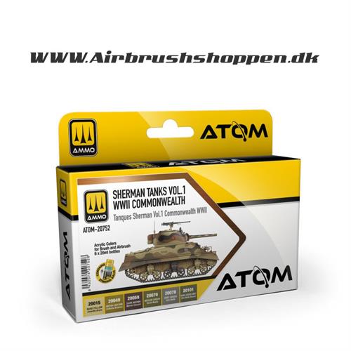 ATOM - 20752 - Sherman Tanks Vol 1 WWII Commonwealth Set 6 x 20ml